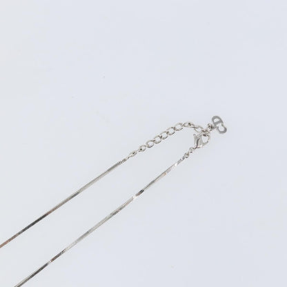 Christian Dior Trotter Motif Necklace Engraved Metal, SILVER, METAL, Necklace