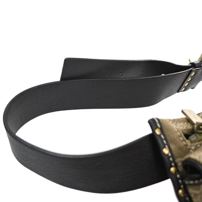 Celine Bum Bag Canvas with Leather, BROWN, CANVAS, Clutche & pouche