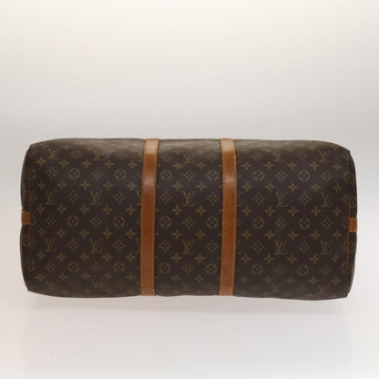 Louis Vuitton Keepall Bandouliere Bag Monogram Canvas, BROWN, CANVAS, Travel bag