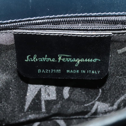 Salvatore Ferragamo Convertible Top Handle Bag Leather, NAVY, LEATHER, Handbag