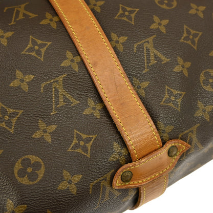 Louis Vuitton Saumur Handbag Monogram Canvas, BROWN, CANVAS, Shoulder bag