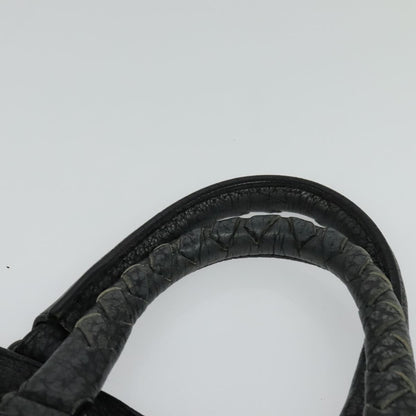 Bottega Veneta Shopping Tote Leather with Intrecciato Detail, GRAY, LEATHER, Tote bag