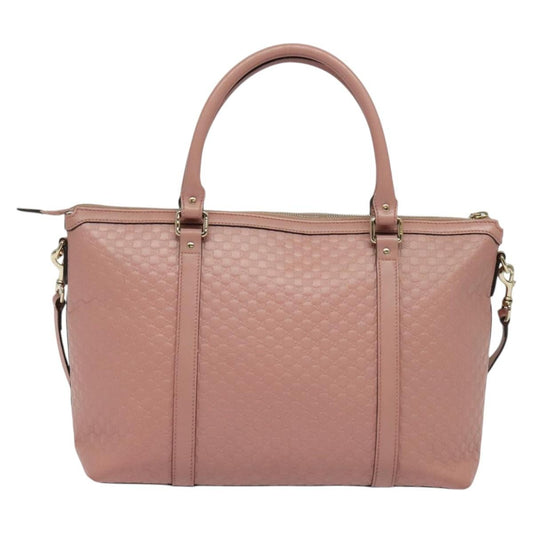Gucci Margaux Tote (Outlet) Microguccissima Leather, PINK, LEATHER, Tote bag