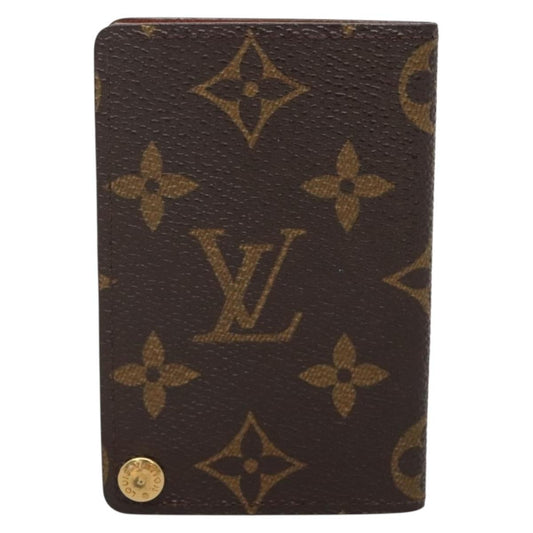 Louis Vuitton Porte Cartes Pression Card Case Monogram Canvas, BROWN, CANVAS, Card Holders