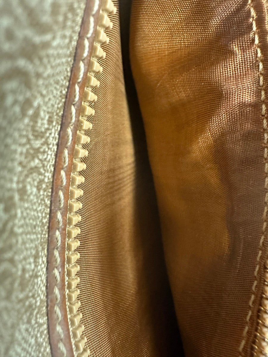 Celine Macadam Shoulder Bag Canvas, BROWN, CANVAS, Shoulder bag