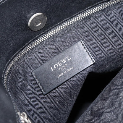 Loewe Vintage Anagram Tote Leather, BLACK, LEATHER, Tote bag