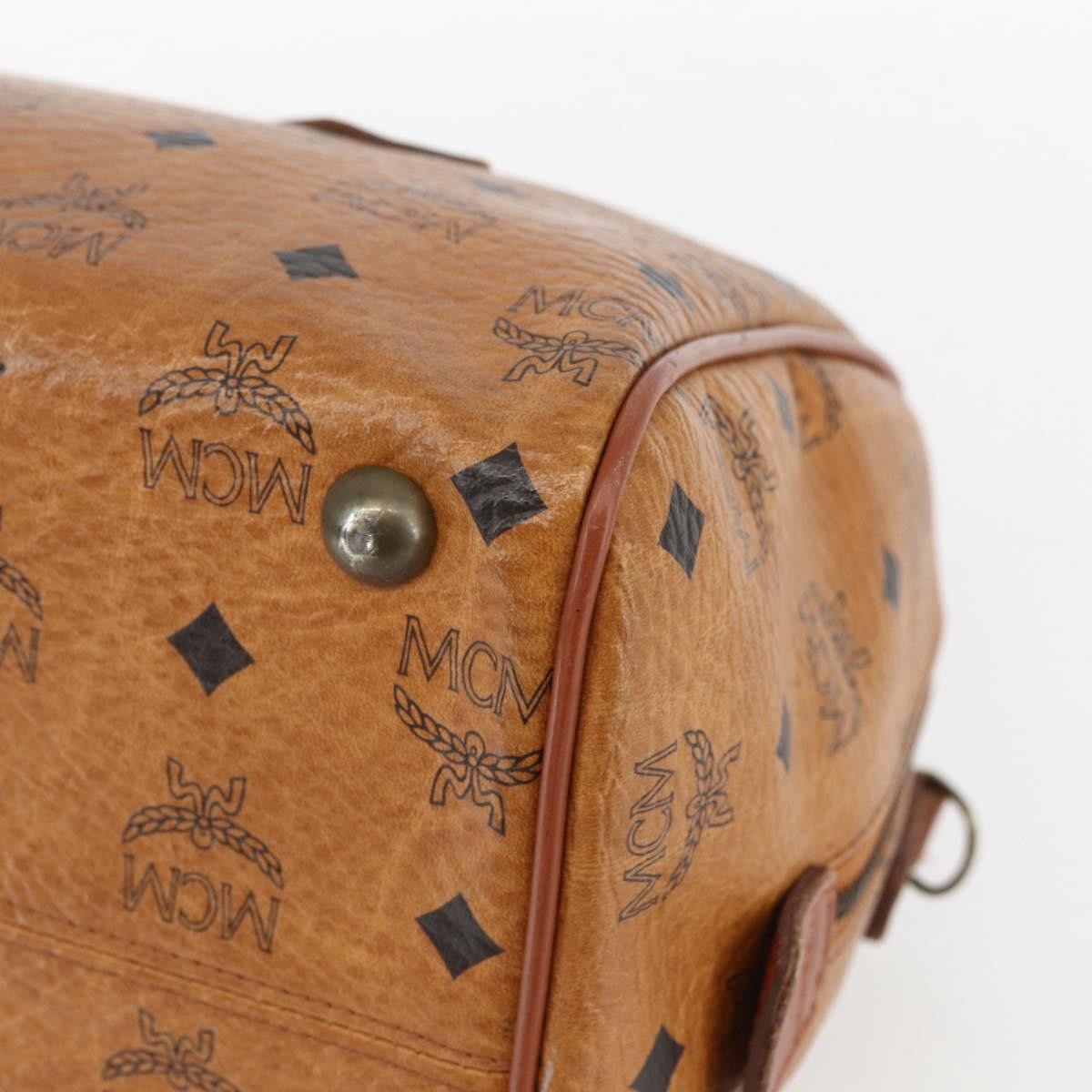 MCM Visetos logogramme Handbag Canvas and Leather, BROWN, CANVAS, Travel bag