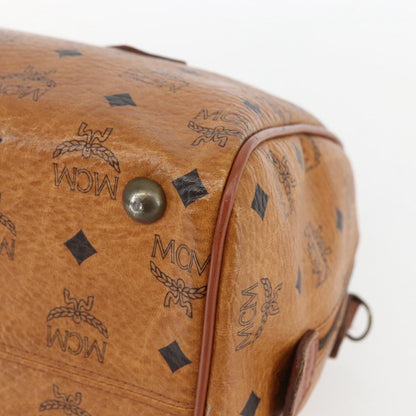 MCM Visetos logogramme Handbag Canvas and Leather, BROWN, CANVAS, Travel bag