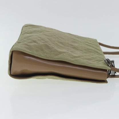 Christian Dior Vintage Tote Cannage Quilt Nylon, BEIGE, NYLON, Tote bag
