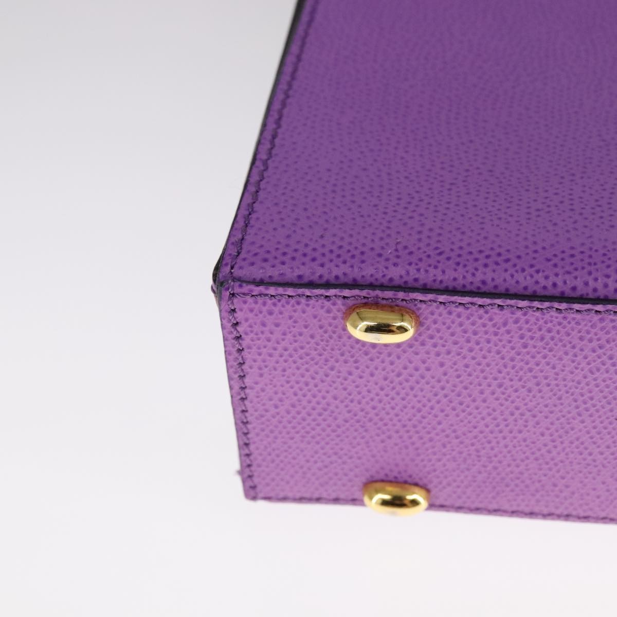 Celine Vintage turn lock shoulder bag Leather, PURPLE, LEATHER, Shoulder bag