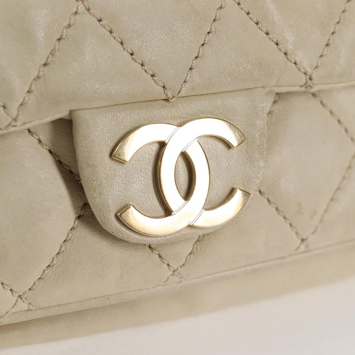 Chanel Lady Braid Flap Bag Quilted Distressed Lambskin, BEIGE, LEATHER, Shoulder bag