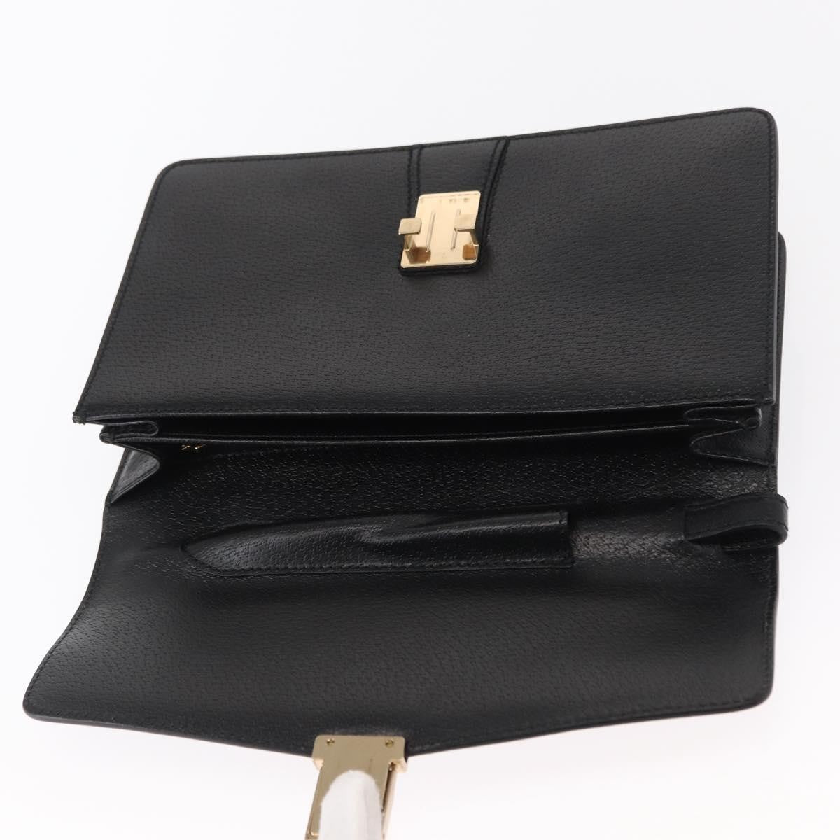 Salvatore Ferragamo Vintage clutch Bag Leather, BLACK, LEATHER, Clutche & pouche