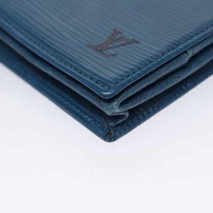 Louis Vuitton Porte Monnaie Boite Epi Leather, BLUE, LEATHER, Wallets