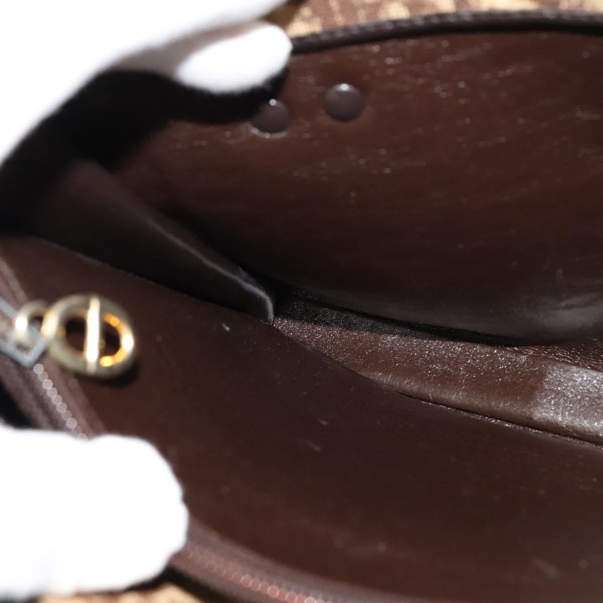 Christian Dior Vintage Trotter Handbag Canvas, BROWN, CANVAS, Handbag