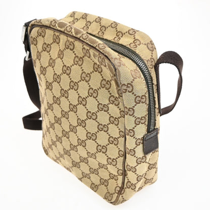 Gucci Vintage Front Pocket Flat Messenger GG Canvas, BEIGE, CANVAS, Shoulder bag