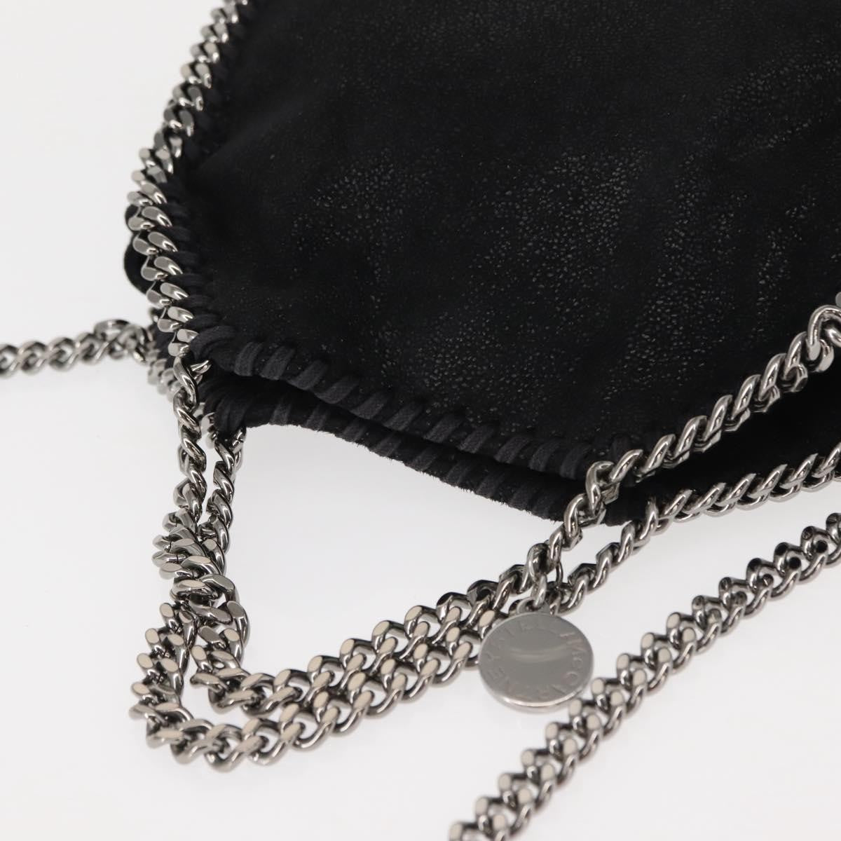 Stella McCartney Falabella Fold Over Bag Shaggy Deer, BLACK, SUEDE, Handbag