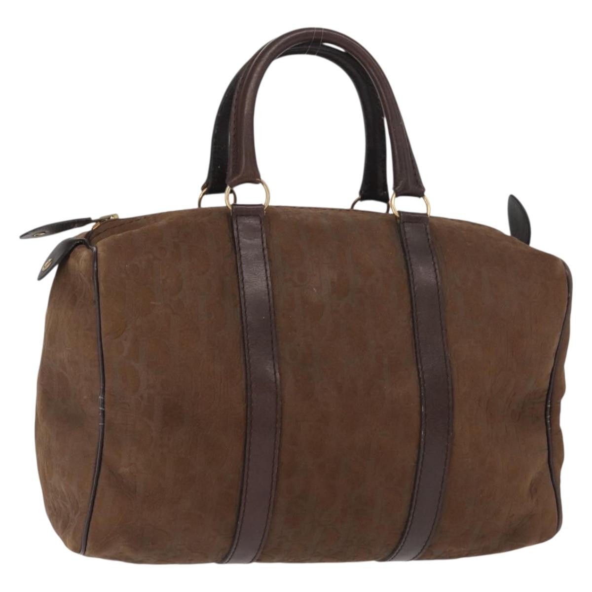 Christian Dior Vintage Trotter Boston Bag Canvas, BROWN, CANVAS, Travel bag