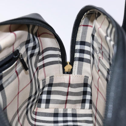 Burberry Vintage Handbag Leather, BLACK, LEATHER, Handbag