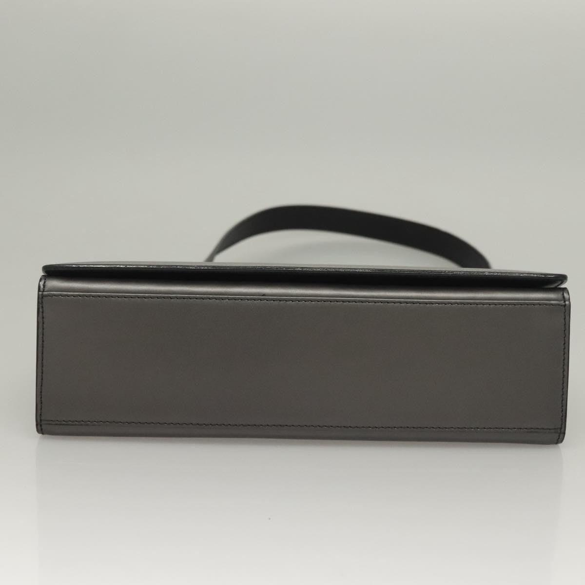 Gucci Vintage Shoulder Bag Leather, GRAY, LEATHER, Shoulder bag