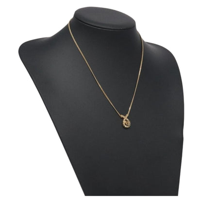 Christian Dior CD Pendant Necklace Gold-plated, GOLD, METAL, Necklace