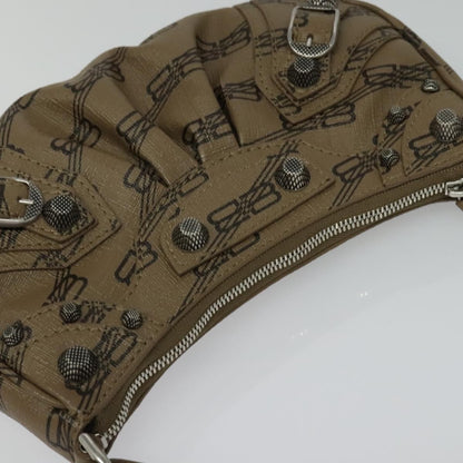 Balenciaga Le Cagole Giant Studs Chain Shoulder Bag Leather, BEIGE, LEATHER, Shoulder bag