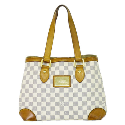 Louis Vuitton Hampstead Handbag Damier, WHITE, CANVAS, Tote bag