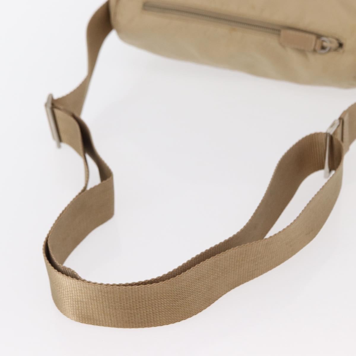 Prada Buckle Messenger Bag Tessuto, BEIGE, NYLON, Shoulder bag