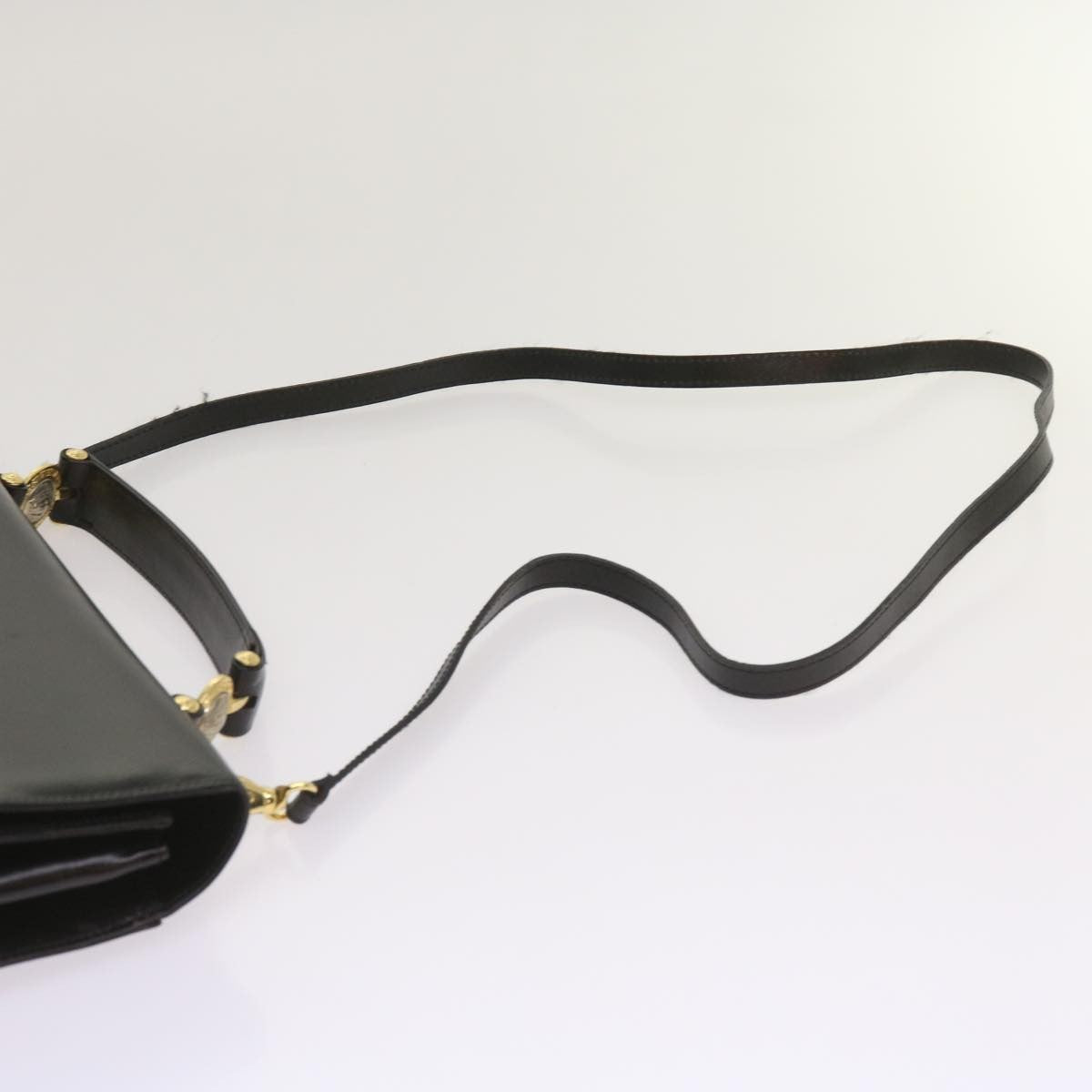 Versace Vintage Convertible Medusa Top Handle Bag Leather, BLACK, LEATHER, Handbag