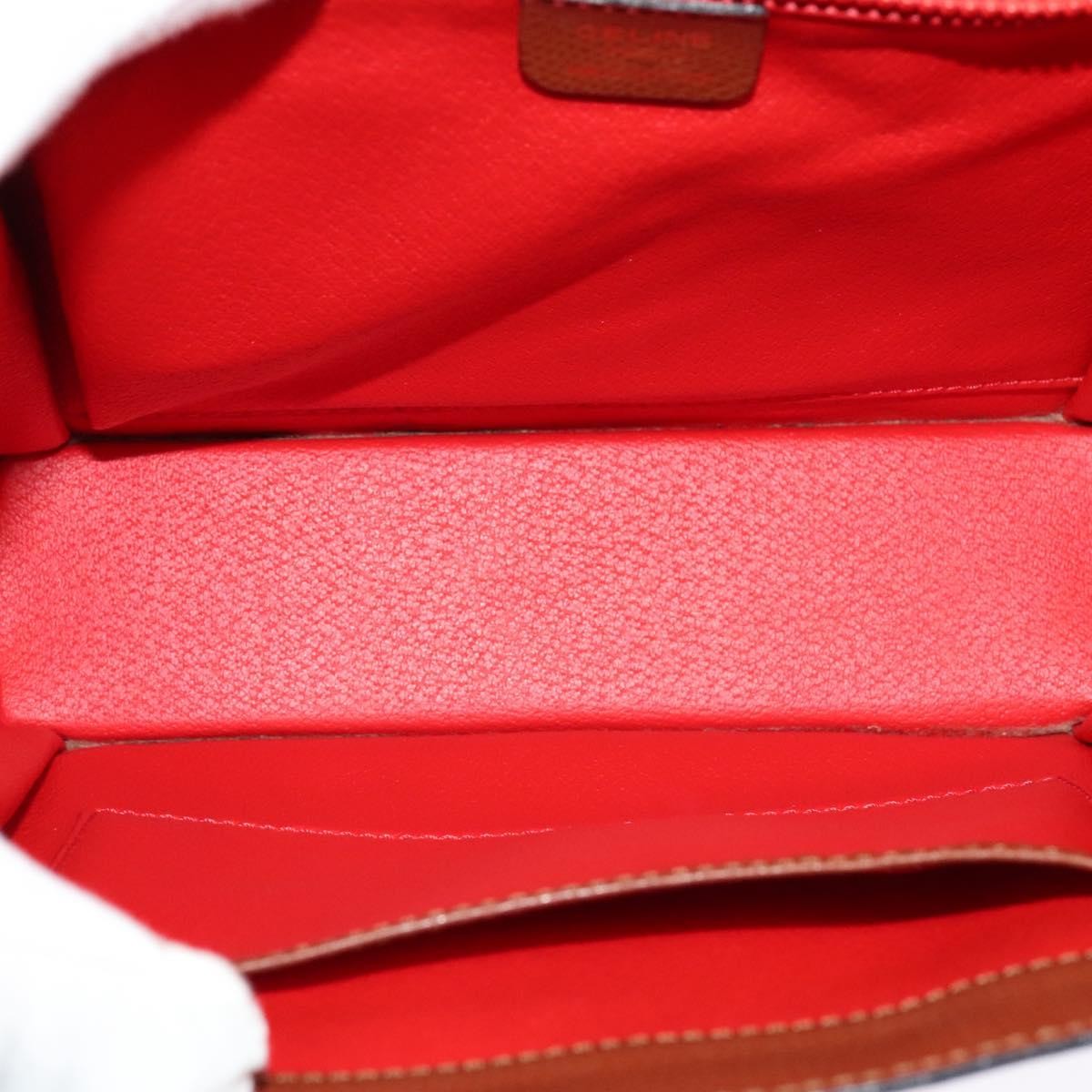 Celine Flap Shoulder Bag Leather, BROWN, LEATHER, Shoulder bag