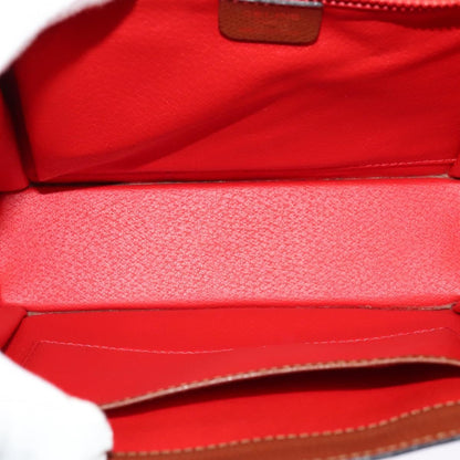 Celine Flap Shoulder Bag Leather, BROWN, LEATHER, Shoulder bag