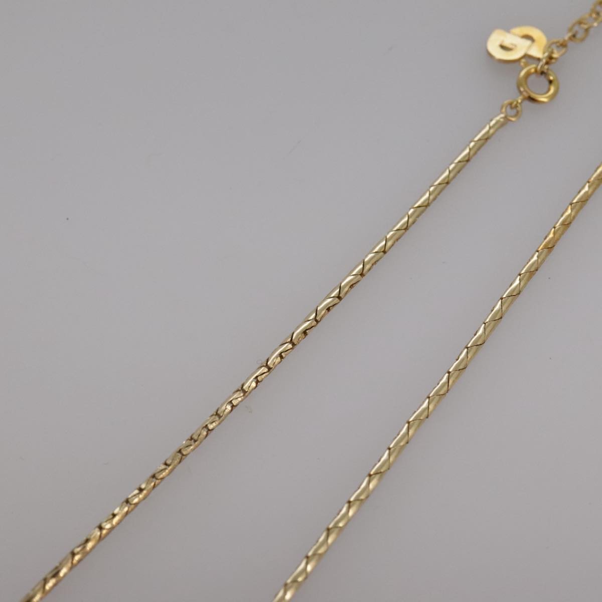 Christian Dior Vintage CD Jumbo chain necklace Metal, GOLD, METAL, Necklace