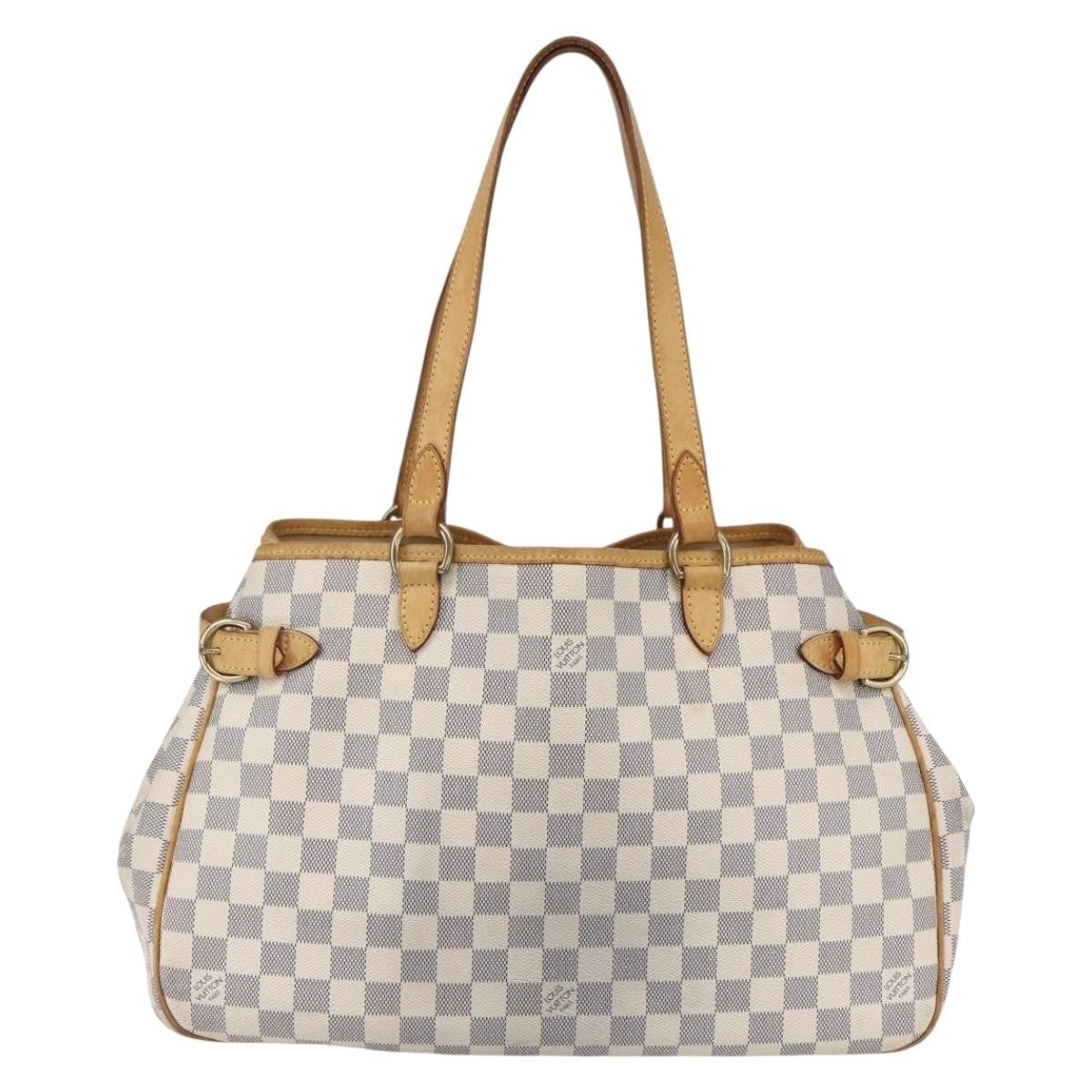 Louis Vuitton Batignolles Handbag Damier, WHITE, CANVAS, Tote bag