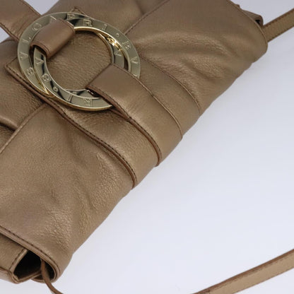 Bvlgari Chandra Flap Shoulder Bag Leather, GOLD, LEATHER, Shoulder bag