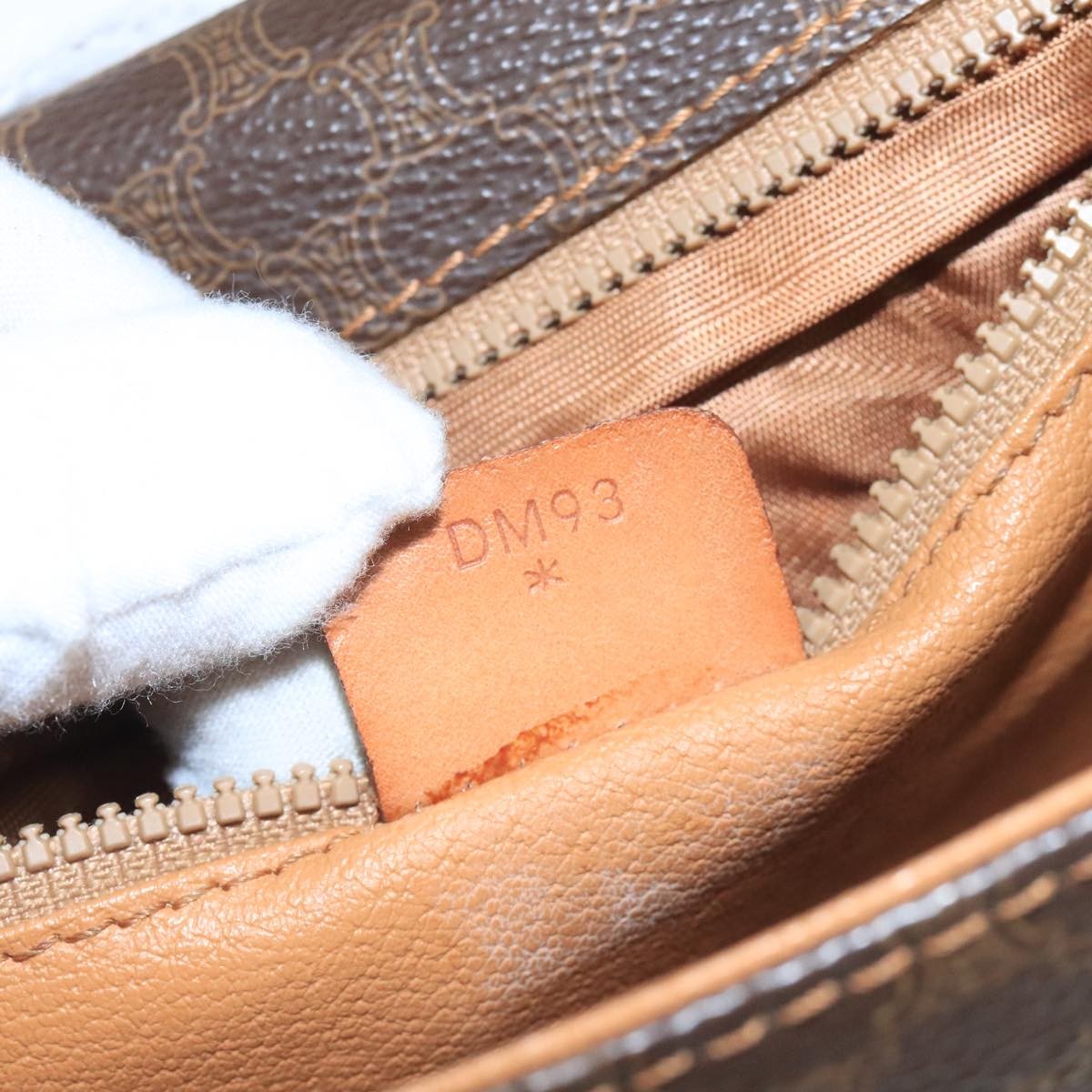 Celine Macadam Shoulder Bag PVC Leather, BROWN, CANVAS, Shoulder bag