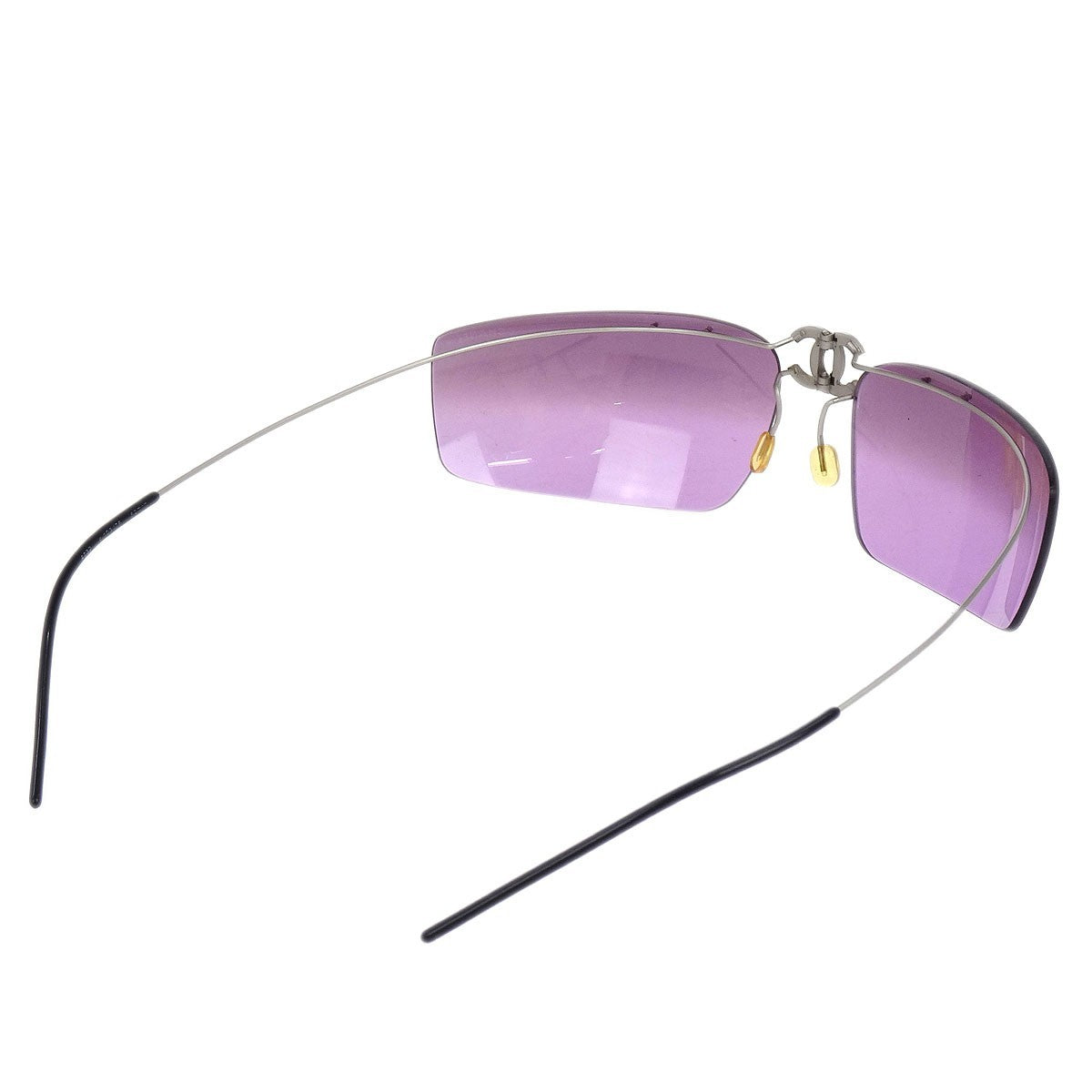 Chanel Logo CC Sunglasses Metal, PURPLE, METAL, Sunglasse