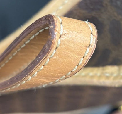 Celine Macadam Pochette Canvas and Leather, BROWN, CANVAS, Clutche & pouche