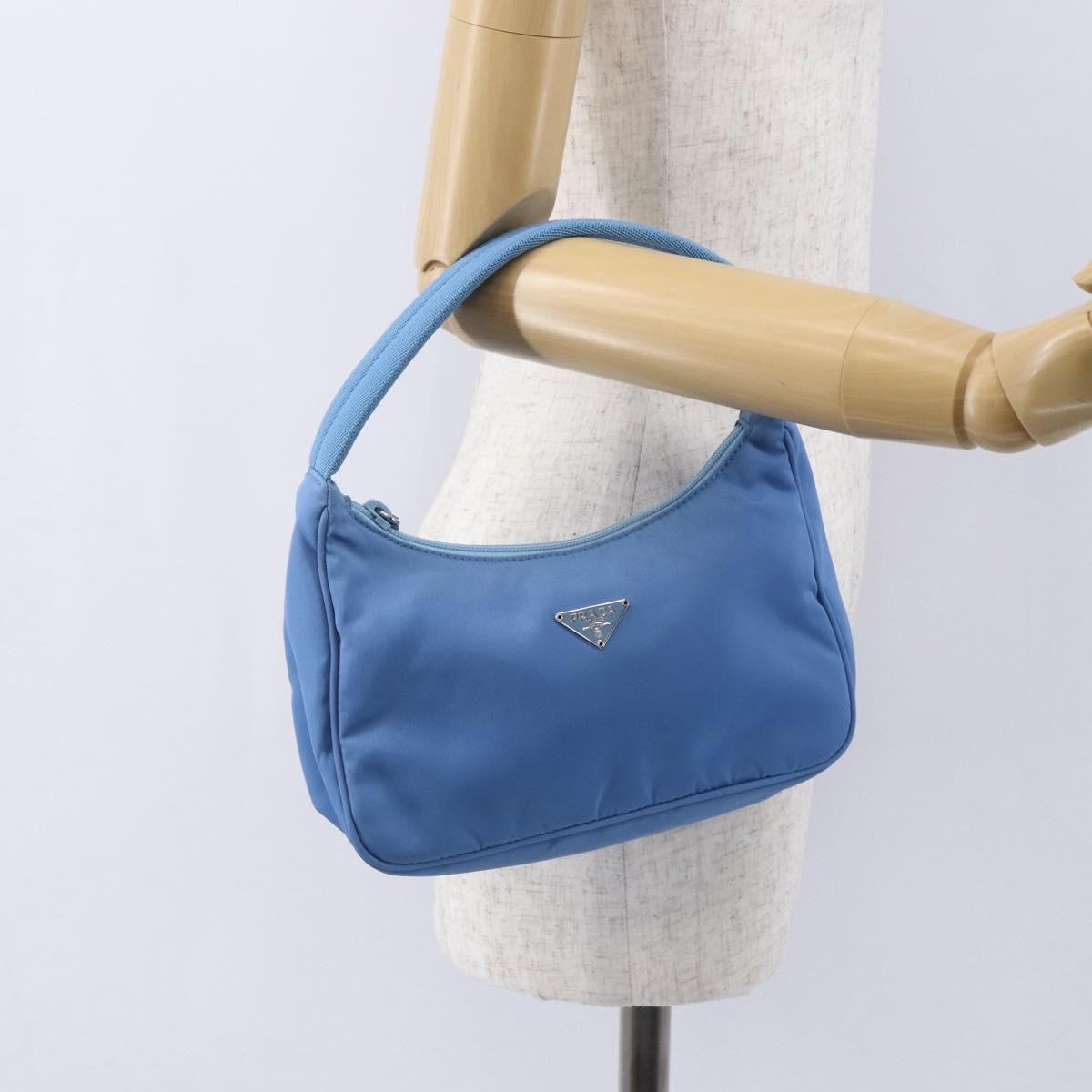 Prada Hobo Tessuto, BLUE, NYLON, Handbag