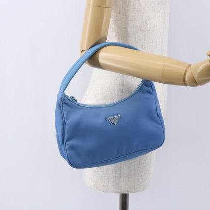 Prada Hobo Tessuto, BLUE, NYLON, Handbag