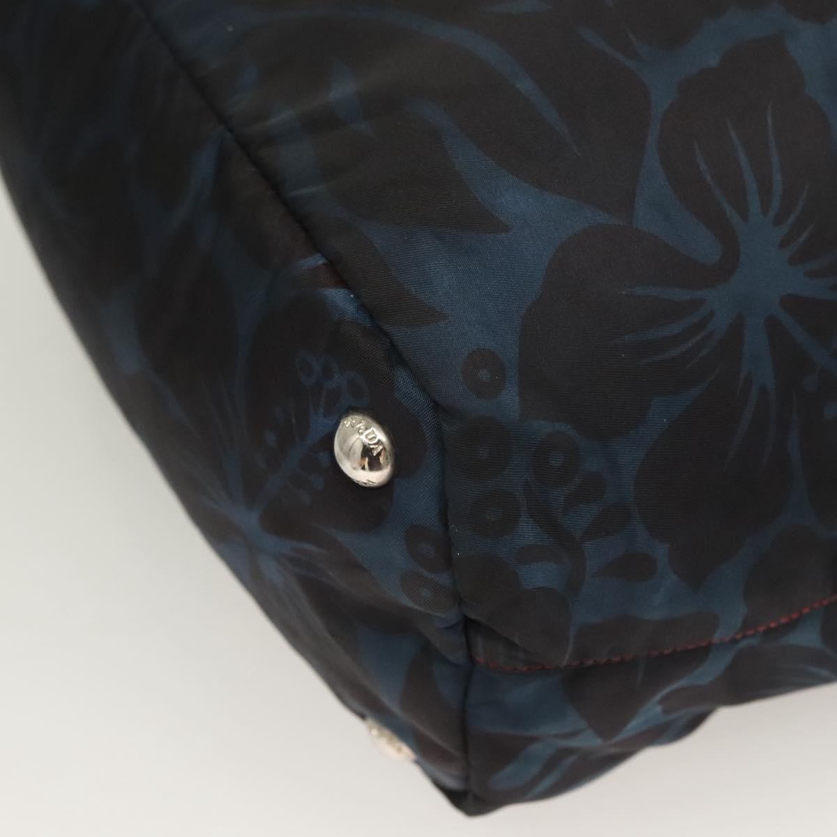 Prada Convertible Tote Printed Tessuto with Saffiano, BLUE, NYLON, Tote bag
