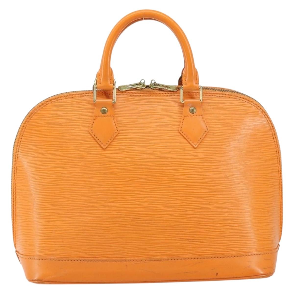 Louis Vuitton Vintage Alma Handbag Epi Leather, ORANGE, LEATHER, Handbag