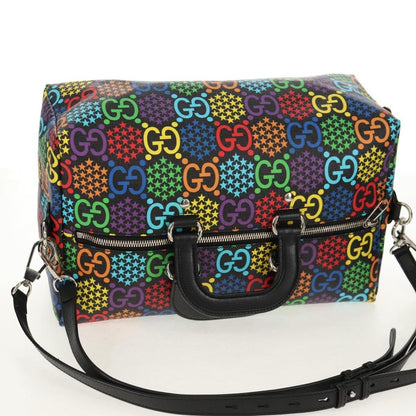 Gucci Convertible Duffle Backpack Psychedelic Print GG Coated Canvas, MULTICOLOUR, PVC, Travel bag