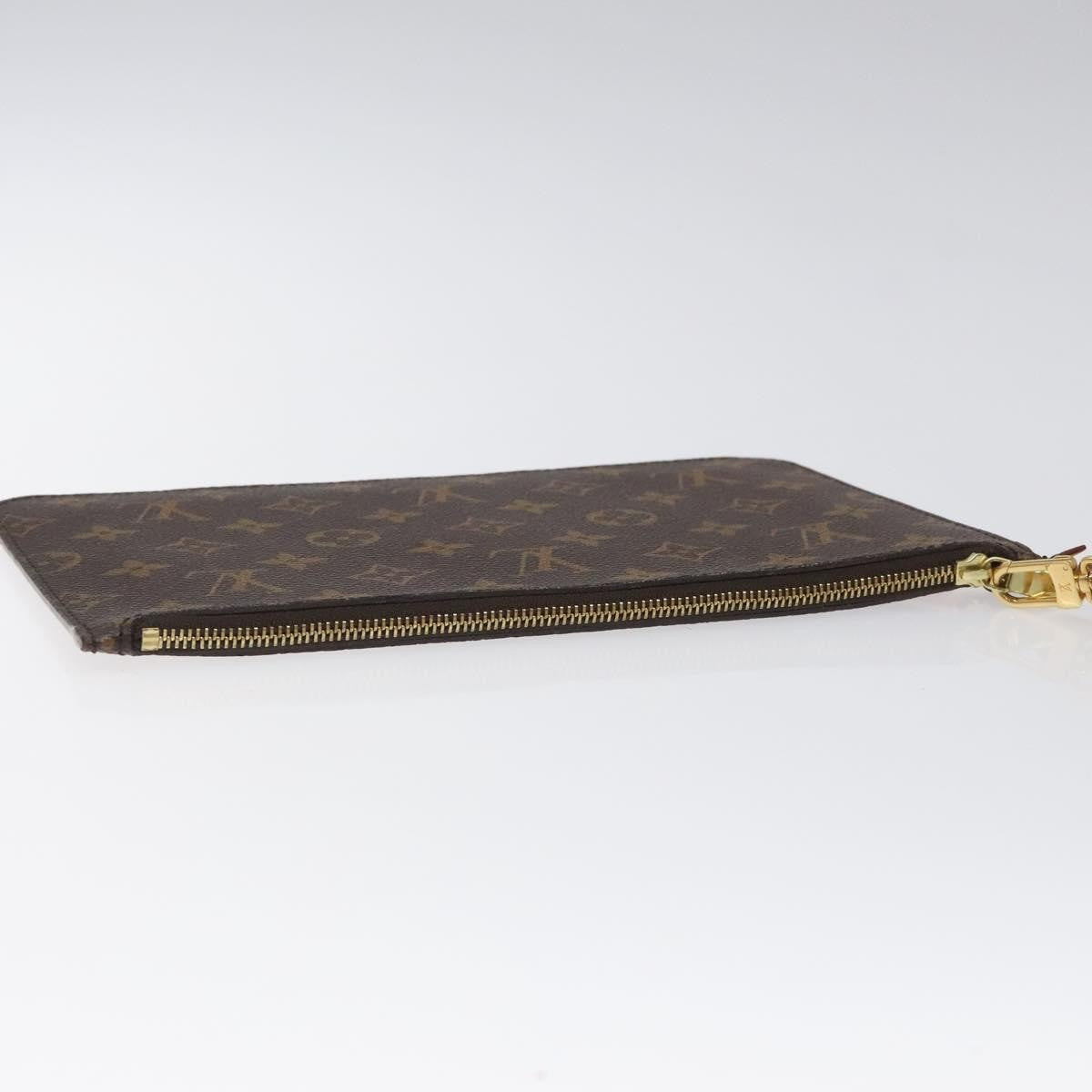 Louis Vuitton Neverfull Pochette Monogram Canvas, BROWN, CANVAS, Clutche & pouche