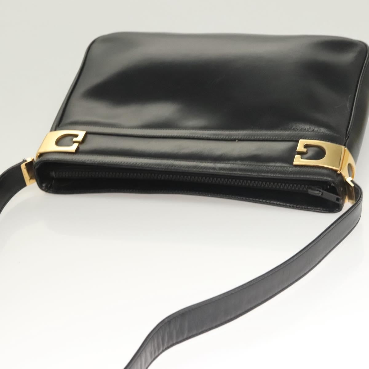 Gucci Vintage Shoulder Bag Leather, BLACK, LEATHER, Shoulder bag