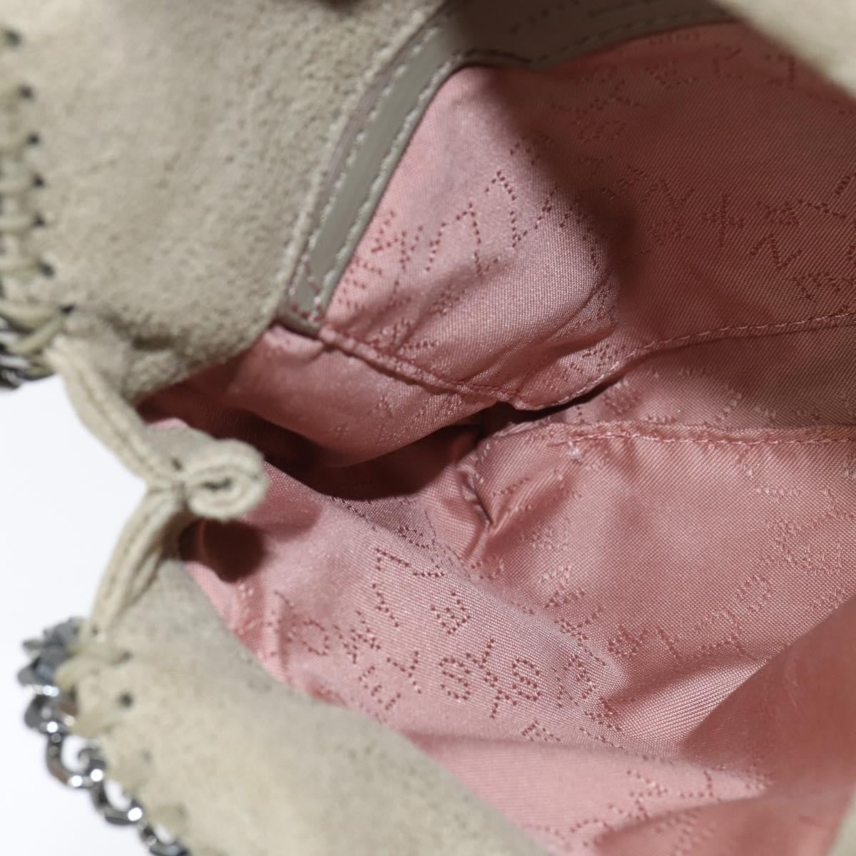 Stella McCartney Falabella Fold Over Bag Shaggy Deer, BEIGE, POLYESTER, Shoulder bag