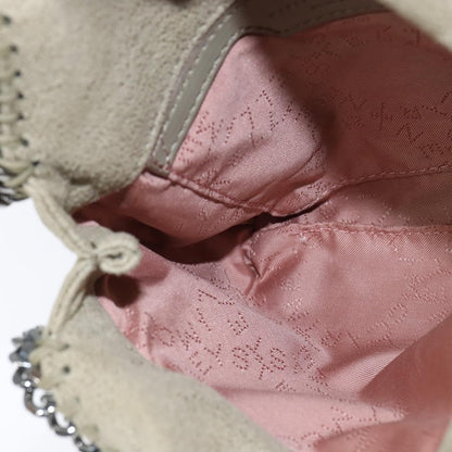 Stella McCartney Falabella Fold Over Bag Shaggy Deer, BEIGE, POLYESTER, Shoulder bag