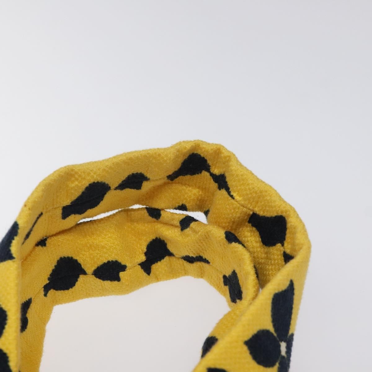 Chanel Vintage Frame Shoulder Bag Printed Canvas, YELLOW, COTTON, Shoulder bag