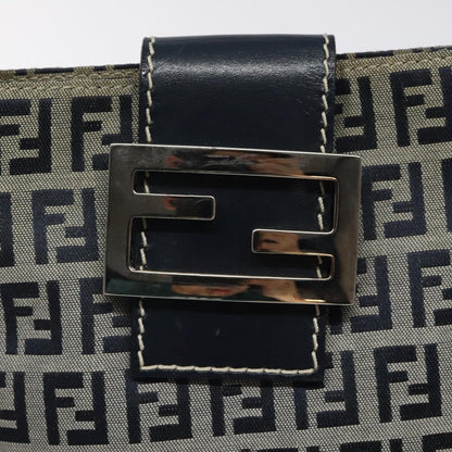 Fendi Vintage Shoulder Bag Zucca Canvas, NAVY, CANVAS, Shoulder bag