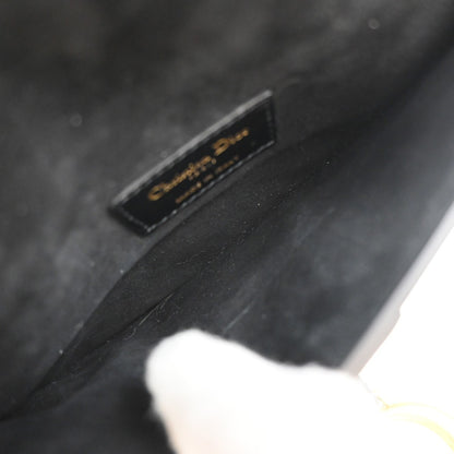 Christian Dior Saddle Belt Bag Leather, BLACK, LEATHER, Clutche & pouche
