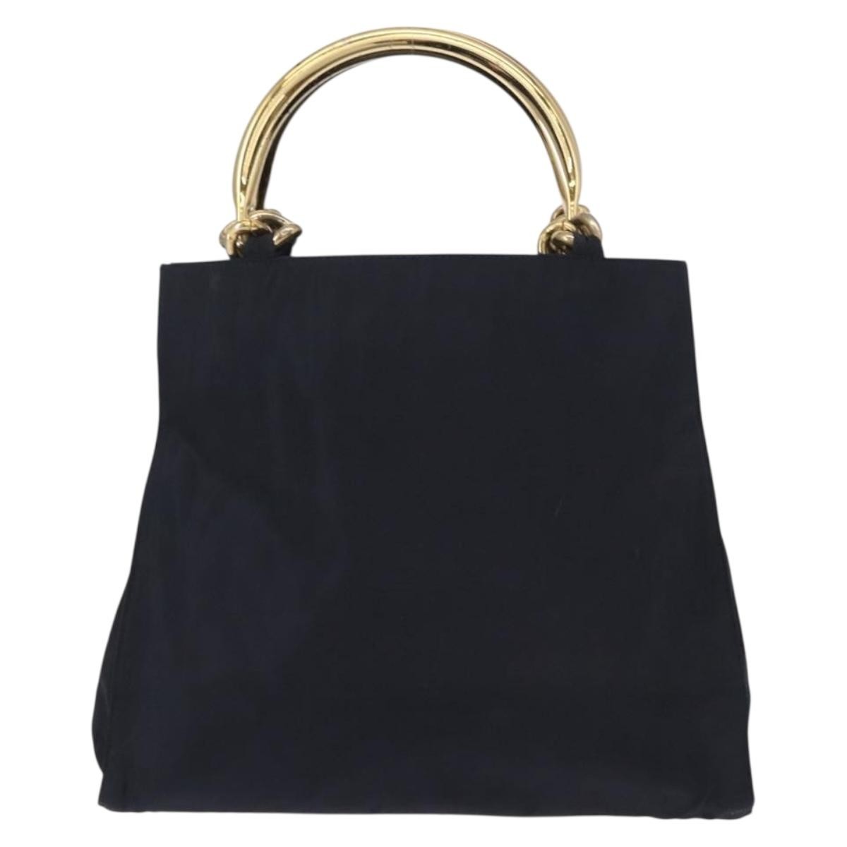 Prada Metal Handles Tote Tessuto, NAVY, NYLON, Tote bag