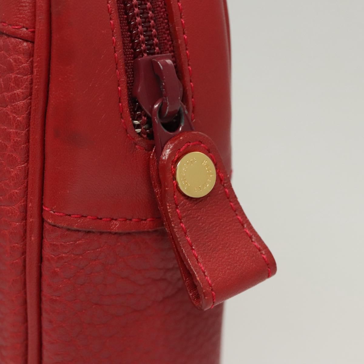 Burberry Logo Zip Around Pouch Leather, RED, LEATHER, Clutche & pouche